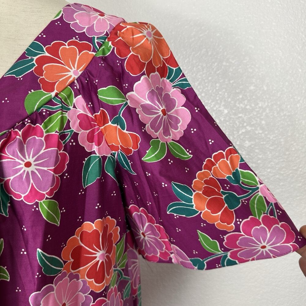 Vintage Sears House Dress Women Small Colorful Floral Muumuu Comfort Boho Midi - Picture 6 of 13